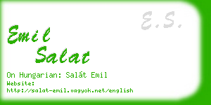 emil salat business card